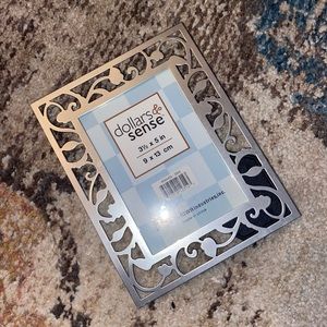 Matte Silver Filigree Photo Frame